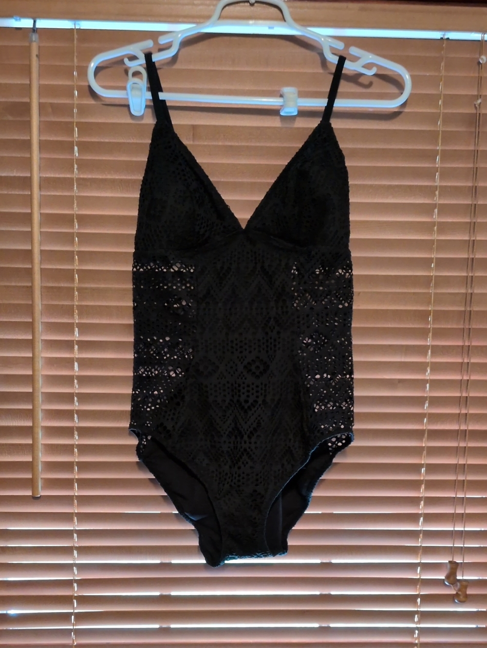 Adore Me Black Lace One-Piece Swimsuit
